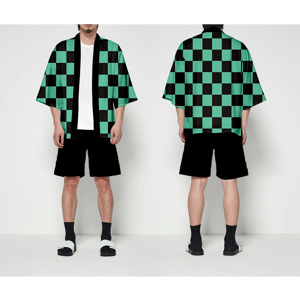 Kimono anime Demon Slayer Kamado Tanjirou y Nezuko UNISEX