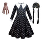 Traje de cosplay o disfras Wednesday Addams para niñas