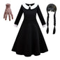Traje de cosplay o disfras Wednesday Addams para niñas