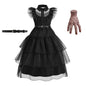 Accesorios y Traje de cosplay o disfras Wednesday Addams para niñas