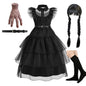 Traje de cosplay o disfras Wednesday Addams para niñas
