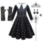 Traje de cosplay o disfras Wednesday Addams para niñas