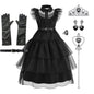 Traje de cosplay o disfras Wednesday Addams para niñas
