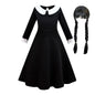 Traje de cosplay o disfras Wednesday Addams para niñas